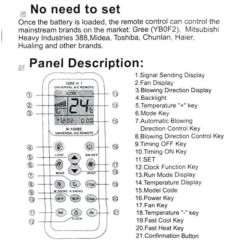 Mute на пульте кондиционера. Универсальный пульт дистанционного управления k-1028e. Универсальный пульт кондиционера к-1028е. Пульт для кондиционера k-1028e. Пульт hw-1028e коды.