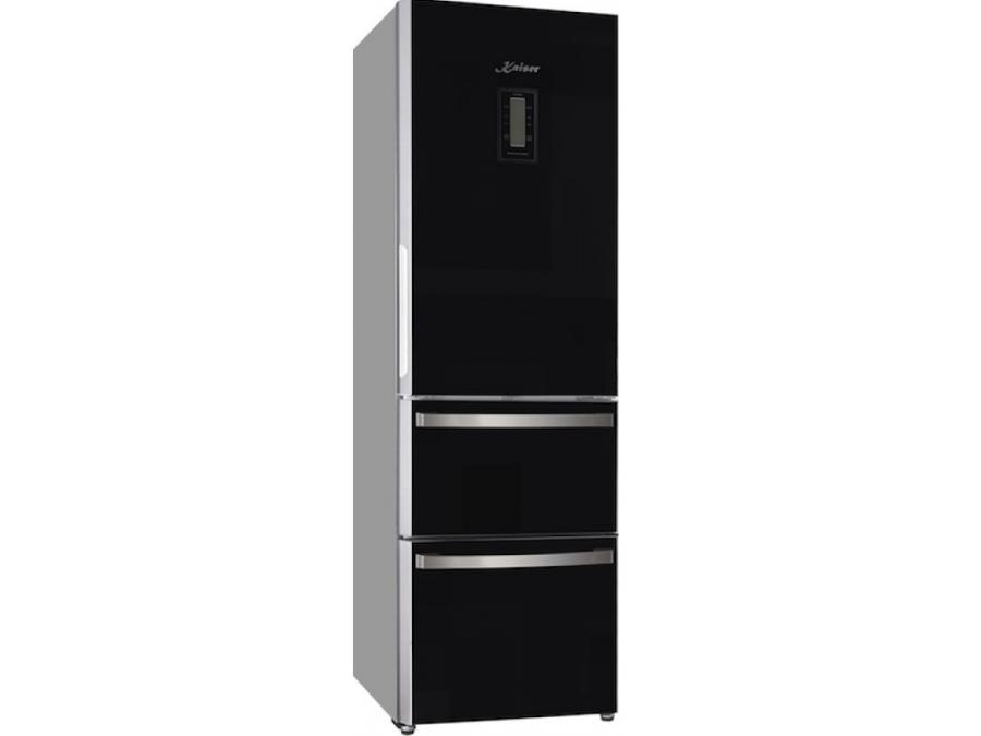 Холодильник черный с морозильником. Холодильник Kaiser KK 65205 W. Холодильник Kaiser KK 63205 S. Холодильник Кайзер двухдверный. Холодильник Куперсберг черный.