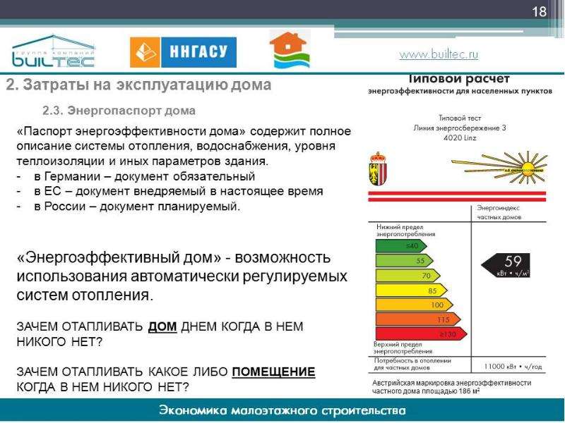 Энергоэффективность бюджетных учреждений. Классы энергоэффективности жилых домов.