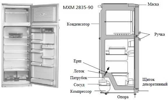 Схема холодильника атлант мхм 1703